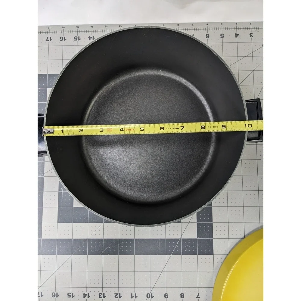Vintage Aluminum 5 Qt Stock Pot Lid Yellow Made in the USA